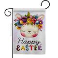 Patio Trasero G135443-BO Happy Bunny Springtime Easter Double-Sided Decorative Garden Flag, Multi Color PA3912049